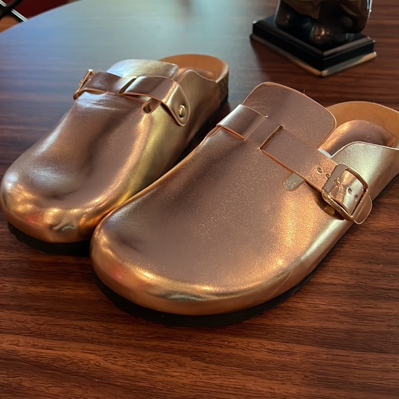 NEW without box slip on rose gold mules size 7 - Picture 4 of 5
